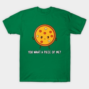 Funny Tough Pizza Cartoon - Humor Cute Graphic T-Shirt